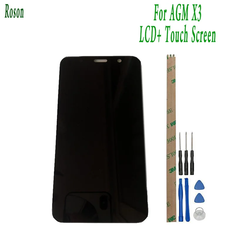 

Roson For AGM X3 5.99inch LCD Display and Touch Screen + Assembly Repair Parts With Tools And Adhesive For AGM X3