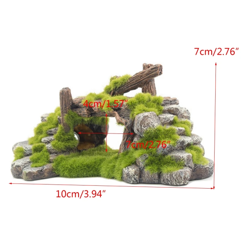 Aquarium Resin Bridge Decoration Fish Tank Ornaments with Lifelike Details Hideout for Betta Landscaping Accessories