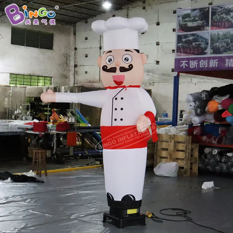 Free Shipping 2.5 meters inflatable chef air dancer for restaurant decoration / blow up waving chef air dancer balloons - toys