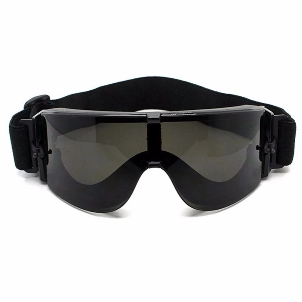 Militaire Anti Fog Goggles, Tactische Bril, Airsoft Skiën Glazen, Oogglazen, Motor Brillen, Fietsen, 3 Lens