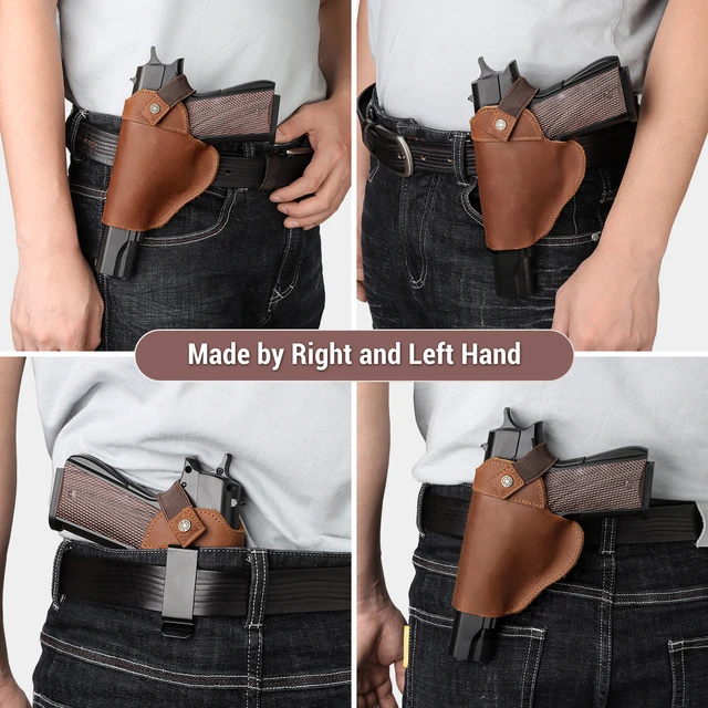 Leather Concealed Carry Holsters Leather Gun Holster Concealed Leather Belt Case Aliexpress