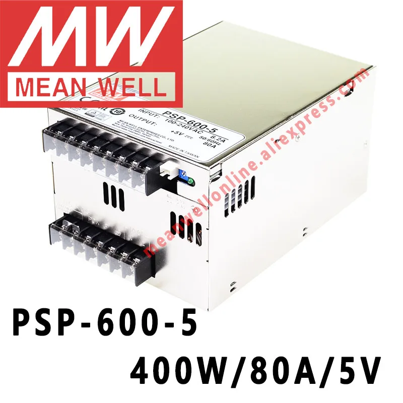 Mean Well PSP-600-5 meanwell 5V DC 80A 400W with PFC and Parallel Function Power Supply online store