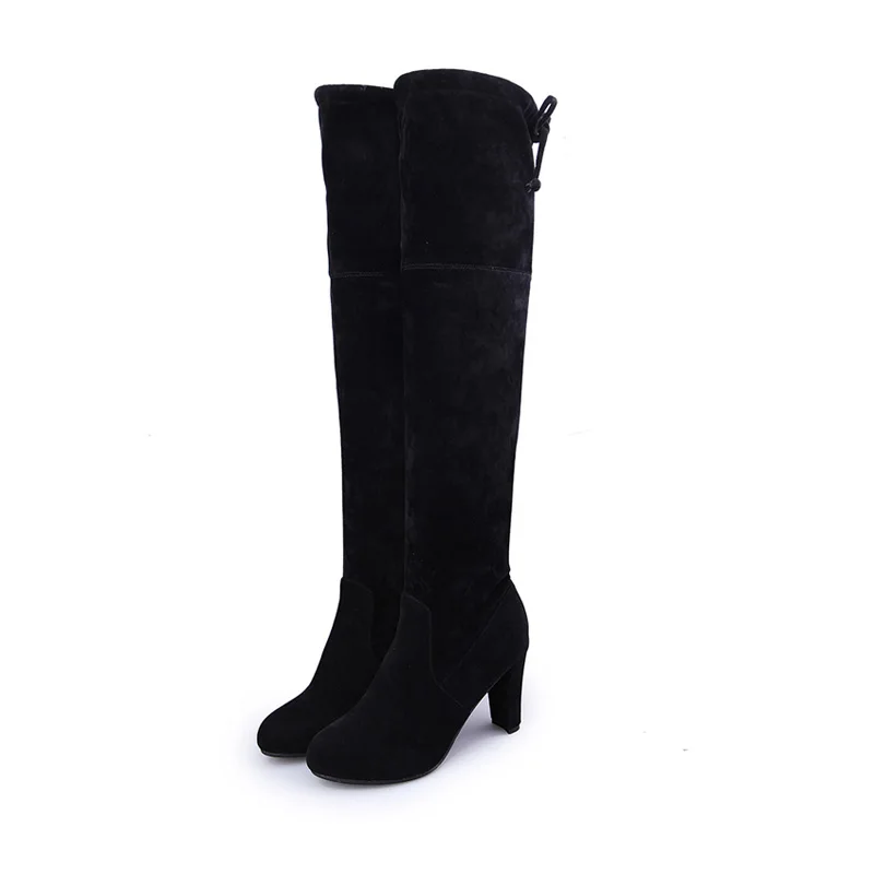 Big Size 35-43 Winter Over The Knee Boots Women Stretch Thigh High Sexy Woman Shoes Long Bota Feminina zapatos de mujer WSH3443