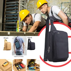 New Tool Bags,Electrician Shoulder Bag Tool Kits Bag Multi Bag Men Crossbody Bag For Tools Multifunction Canvas Tool Organizer