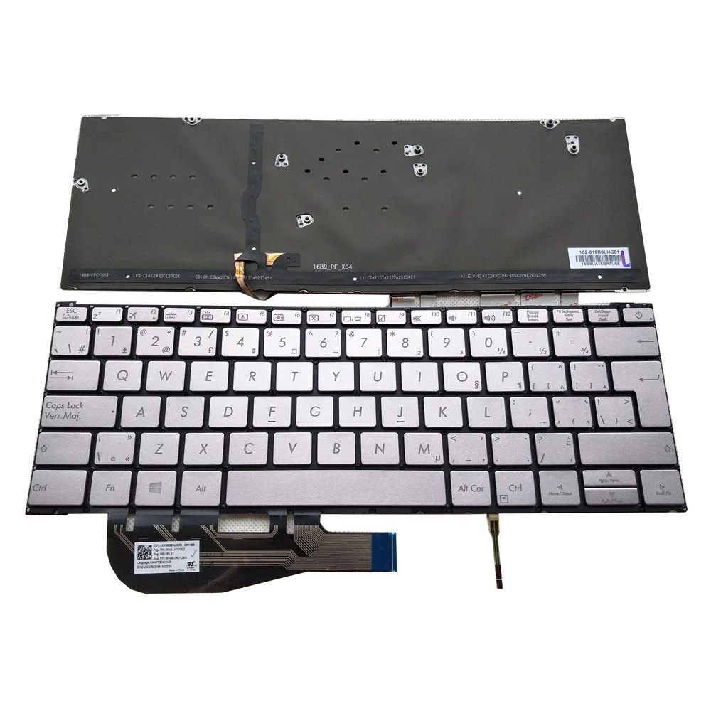 

BE Brazilian Canadian French Keyboard Backlight For ASUS Zenbook UX390UA UX390 UX390UAK Replacement Keyboards New 0KN0-UW3BE22