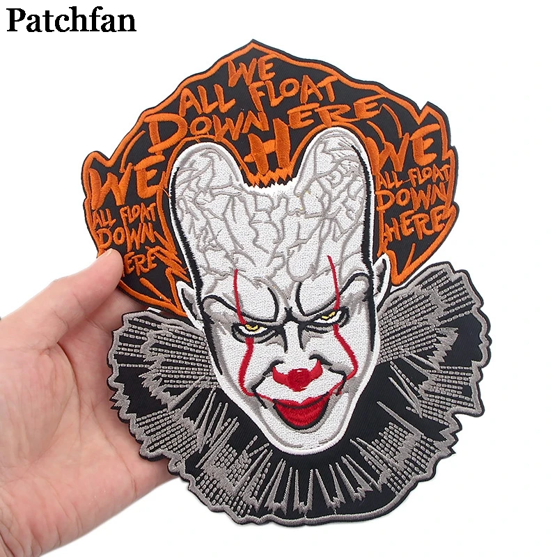 Patchfan ghost applique patches diy iron on para jeans bag shirt clothes punk stickers embroideried badges A2337