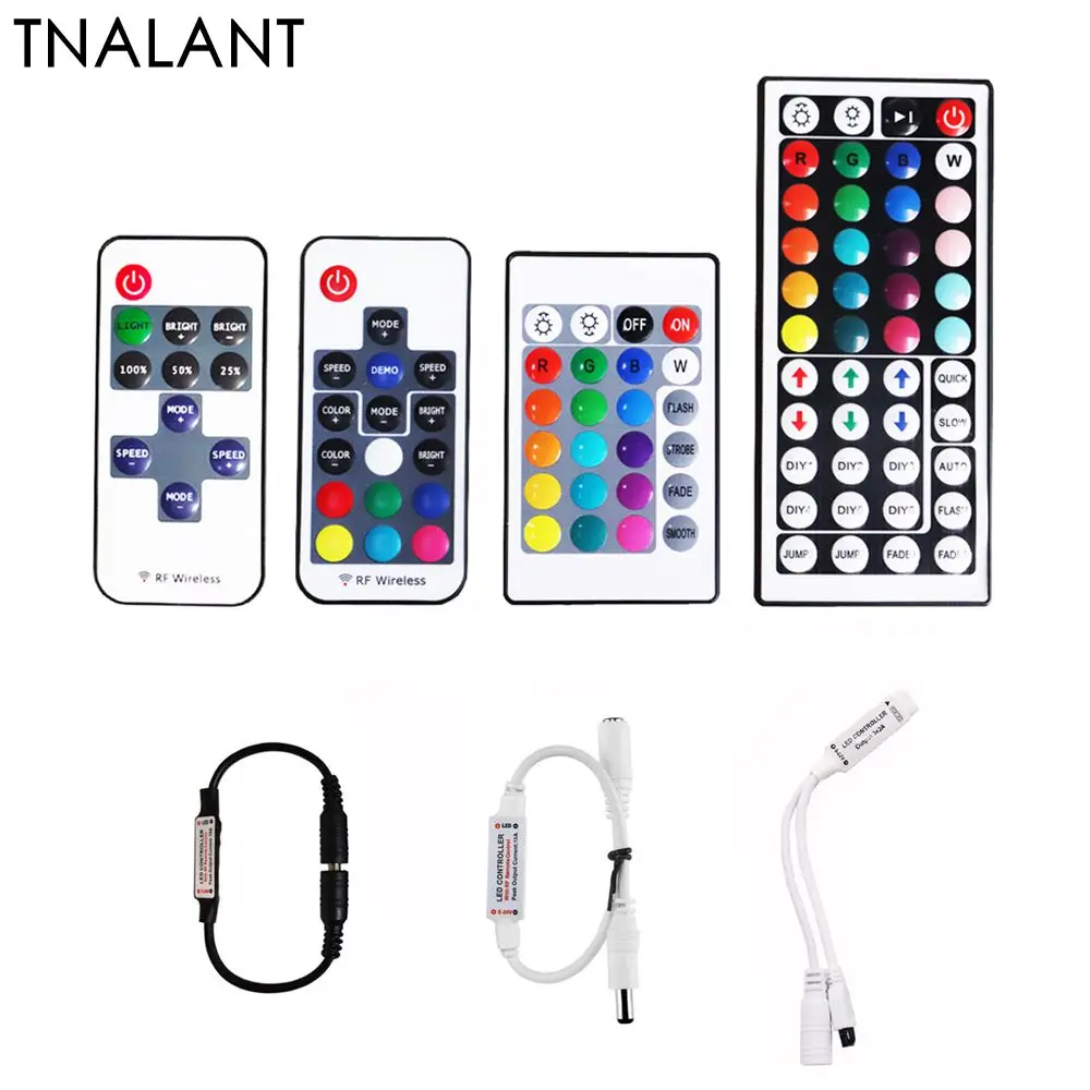 Led Controller Mini11/17Key RF Controller/ Mini 24keys RGB IR Controller/44keys IR Remote Led Controller For5050 3528  led strip