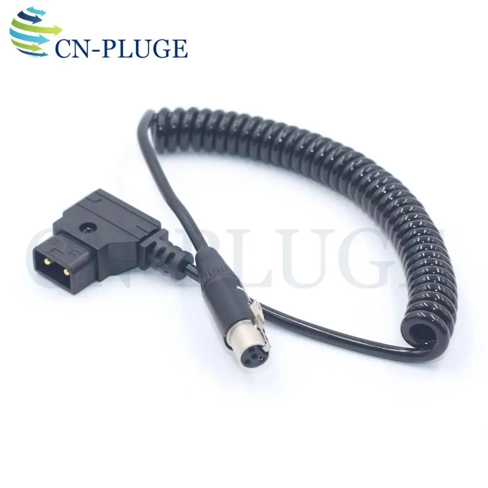 TVLogic F Series F-10A/F-058A/F-056/F-7H mk2 Monitor Power Cable D-TAP to MINI XLR4 Hole Spring Wire