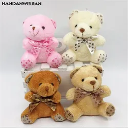 1PCS 10cm Plush Stuffed 4colors The Toys New Lovely Bow Knotted Bear Plush Pendant Stuffed Valentine's Day Gift For Children
