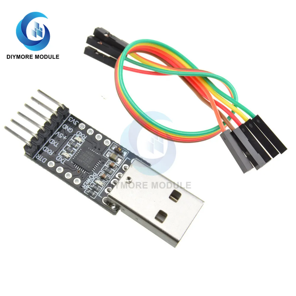 USB 2.0 to UART TTL CP2102  Connector Converter Adapter 6 PIN with Dupont Line Wire Replace FT232 CH340 PL2303