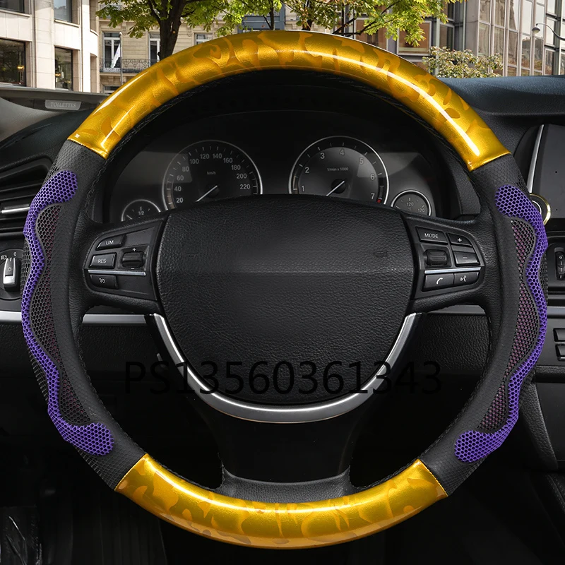 For Mitsubishi Outlander Eclipse Cross ASX Lancer Pajero Sport carbon fiber steering wheel cover