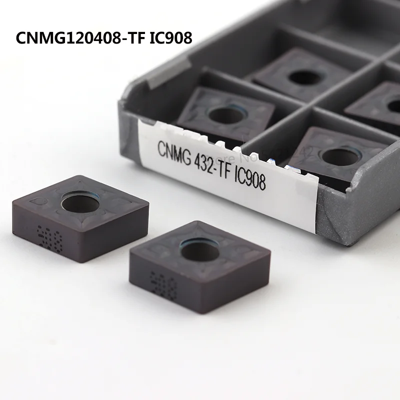 10 قطعة CNMG120404 CNMG120408 TF IC907 IC908 100% الأصلي كربيد إدراج الخارجية تحول أدوات مخرطة القاطع أداة تحول إدراج