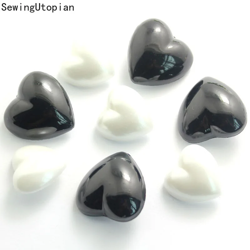 50PCS 12.5-25MM Heart Round Resin Buttons Sewing Tools Decorative Button Scrapbooking Garment DIY Apparel Accessories