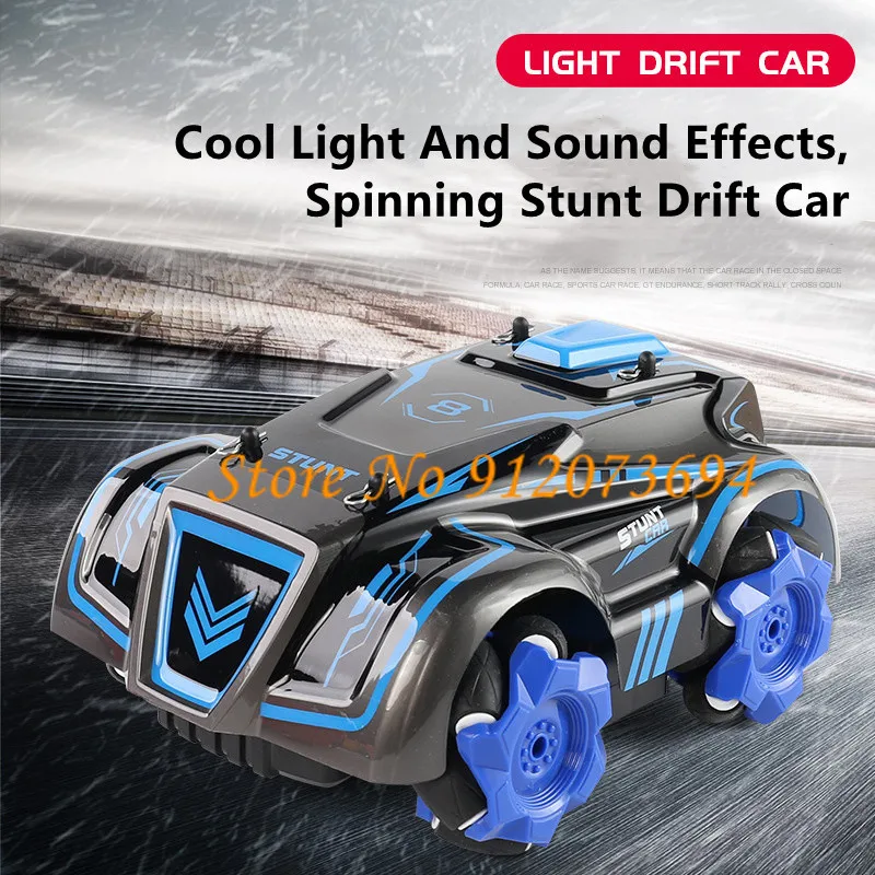 One-key Lateral Drift Stunt Remote Control Car 360° In-Situ Rotation Mecanum Wheel Cool Lighting Sound Effects RC Truck Model