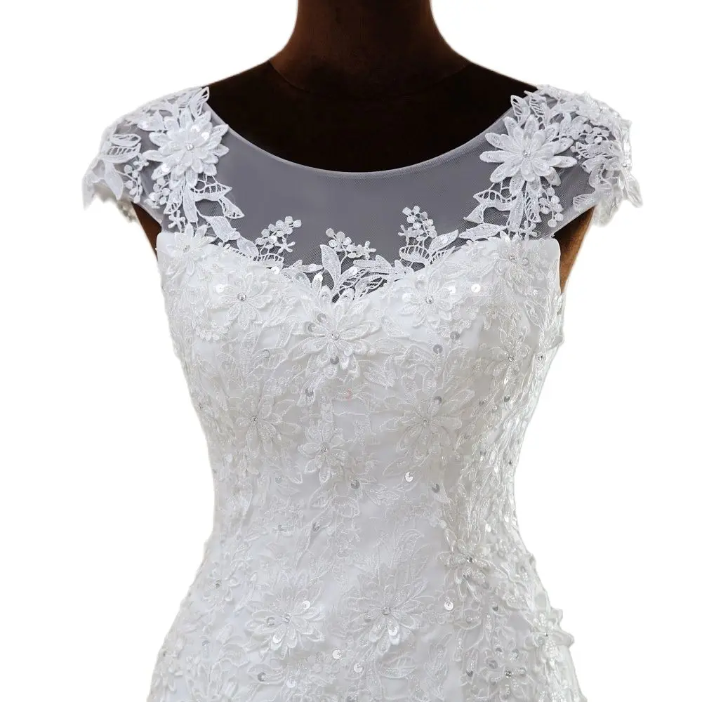 Robe de Mariée Longue en Dentelle Blanche, Sexy, Dos aux, Forêt Blanche, Française, Mi-audiLongue Queue, pour Patients, Nouvelle Collection Printemps 2023