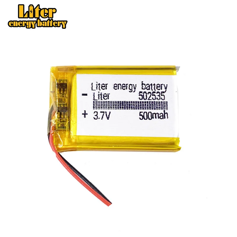 502535   Akumulator litowo-polimerowy Li-Po 3,7 V 500 MA do Mp3 MP4 MP5 GPS mobilny bluetooth