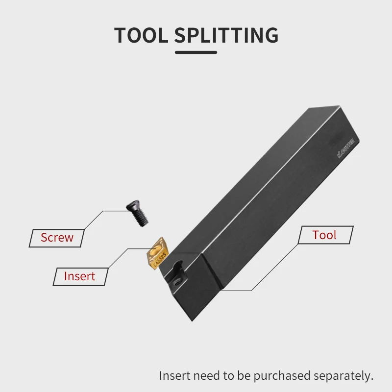 1pc SDACR1212H11 SDACR1616H11 SDACR2020K11 External Turning Tool Holder DCMT Carbide Inserts Lathe CNC Cutting Tools Set