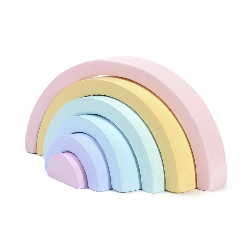 Drewniane zabawki dla dzieci Montessori Rainbow klocki DIY kreatywne układanie równowagi gry edukacyjne zabawki dla dzieci prezenty dla dzieci