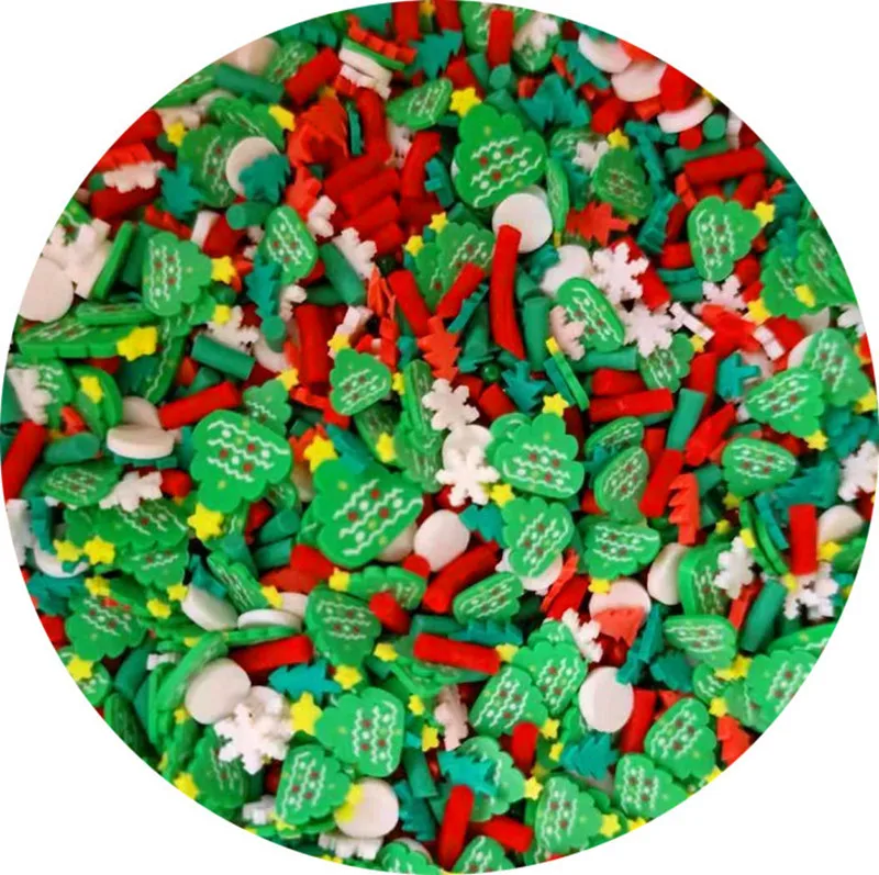 Mixed Christmas Snowfake Slices Polymer Clay Sprinkles Crafts Nail Shaker Card Decoration DIY Crystal Mud Filler Accessories