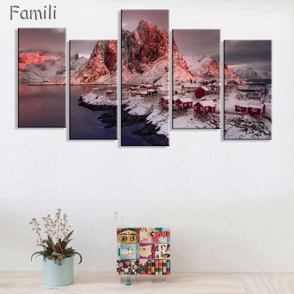 

5Pcs/set HD Printed ringerike norway ringerike Painting Canvas Print room decor print poster picture canvas Free shipping