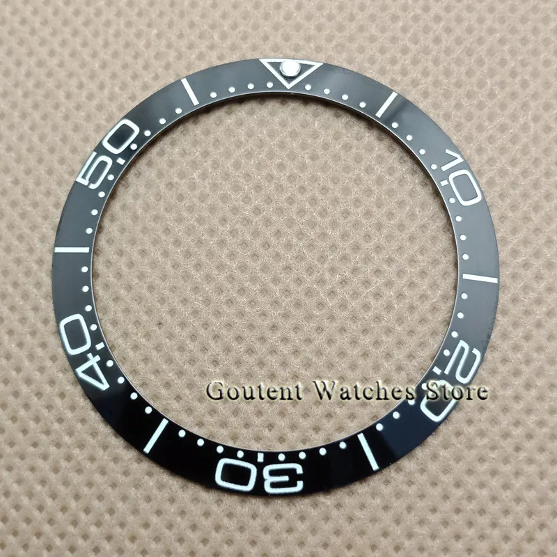 38mm blue/black super luminous bezel insert Ceramic Bezel Ring Insert Watch Parts fit for 40mm watches