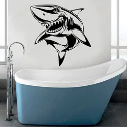 Shark Ocean Animal Wall Sticker Vinyl Interior Art Home Decoration Kids Room Nursery Bathroom Decor Decals Sea Fish Mural S344