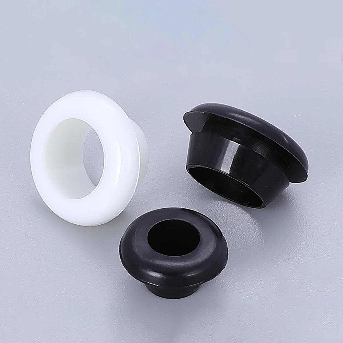 5-100pcs Black / White 3mm - 70mm Rubber Snap-on Grommet Hole Plugs Blanking End Caps Bung Wire Cable Protect Bush