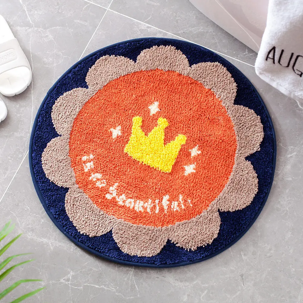 

Factory Direct round Petals Door Mat Bathroom Cartoon Door Mat Bedroom Carpet Bathroom Non-Slip Mat