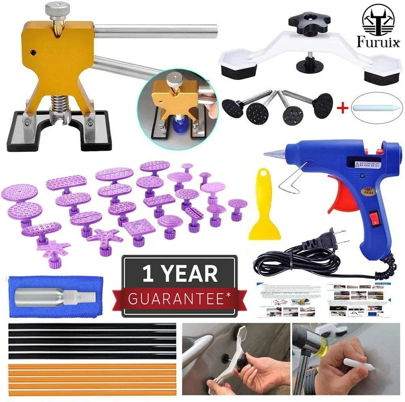 

Fruxin Paintless Dent Puller - Golden Dent Puller Kit,Car Body Dent Repair Tools Kit for Car DIY Auto Body Dent Repair Hand Tool