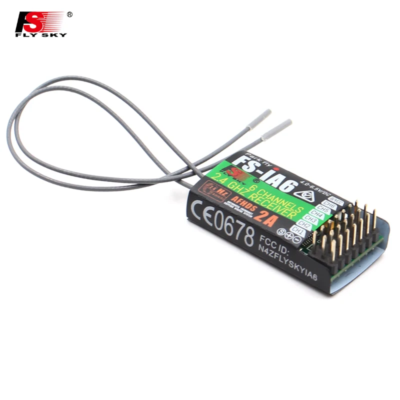 FLYSKY FS-iA6 iA6 2.4G 6CH AFHDS ricevitore per FLYSKY FS-i10 FS-i6 RC aereo elicottero multirotore FPV Racing Drone trasmettitore