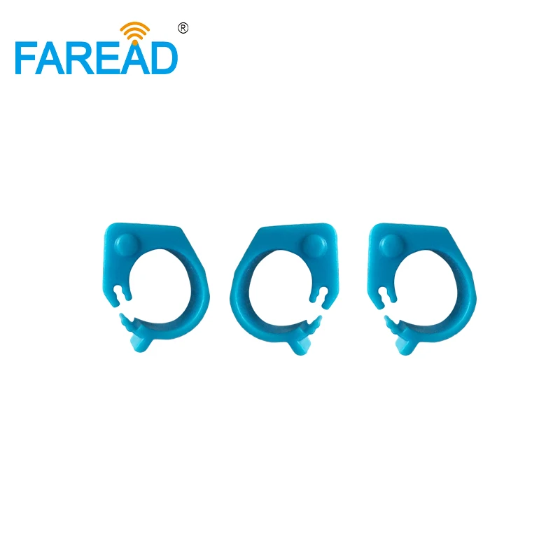 10pcs ABS 860-960MHz ISO18000-6C 관리 계산을위한 내부 직경 9mm RFID UHF 전자 비둘기 링 태그