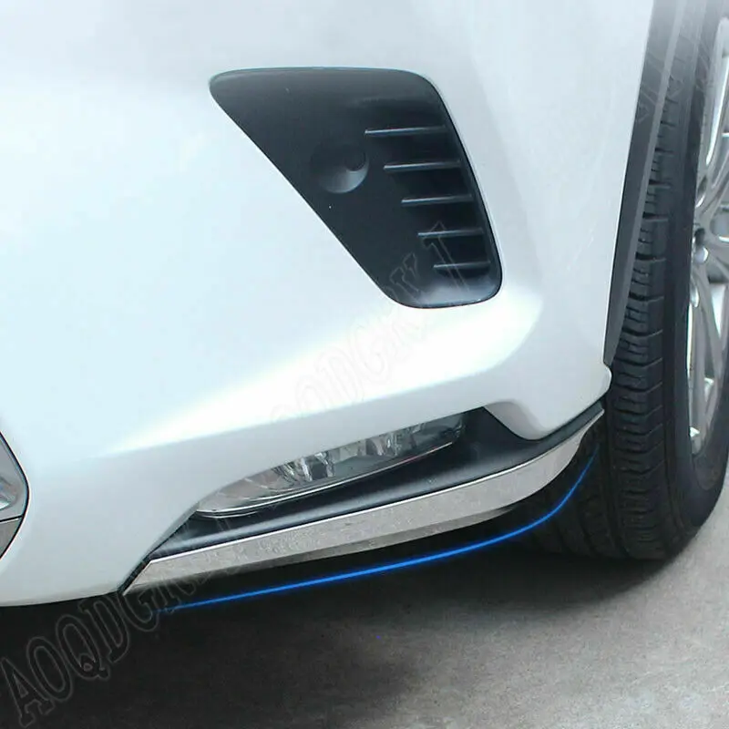 Fits For Lexus NX300 300H 2018-2021 ABS Chrome Front Bumper Corner Cover Trim anti-rub Lip Moulding Car Accessories 2PCS