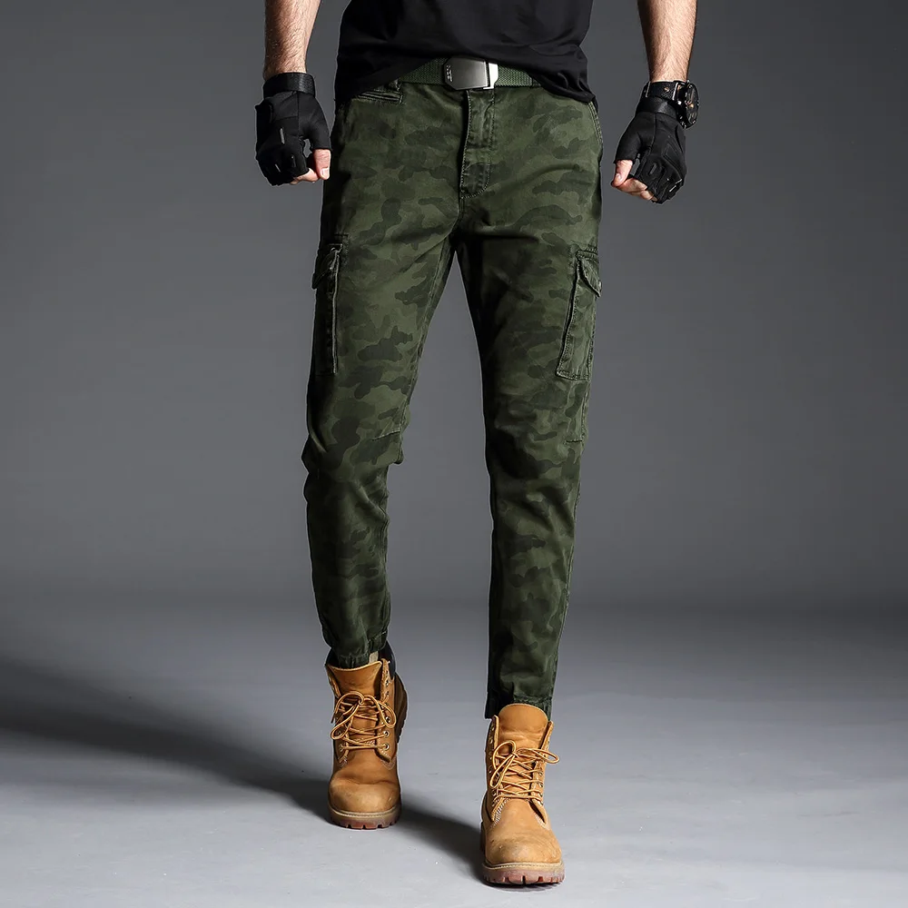 

Mens Style Military Pants Men Tactical Multi-Pocket Cargo Pants Male Joggers Cotton Long Casual Trousers Camouflage Spring 28