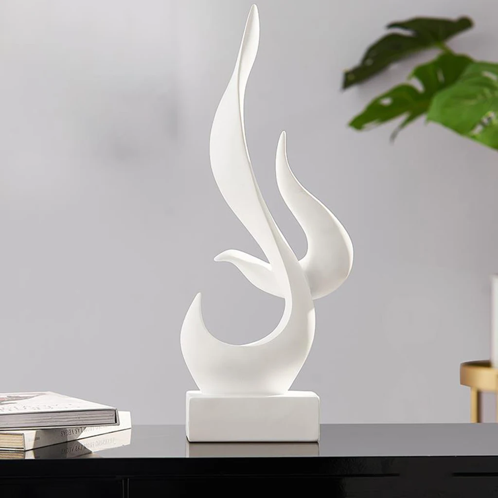 Modern Minimalist Abstract Sculpture Flame-Shaped Ornaments Hotel Living Room Wine Cabinet Display Table Centerpieces Sculpture