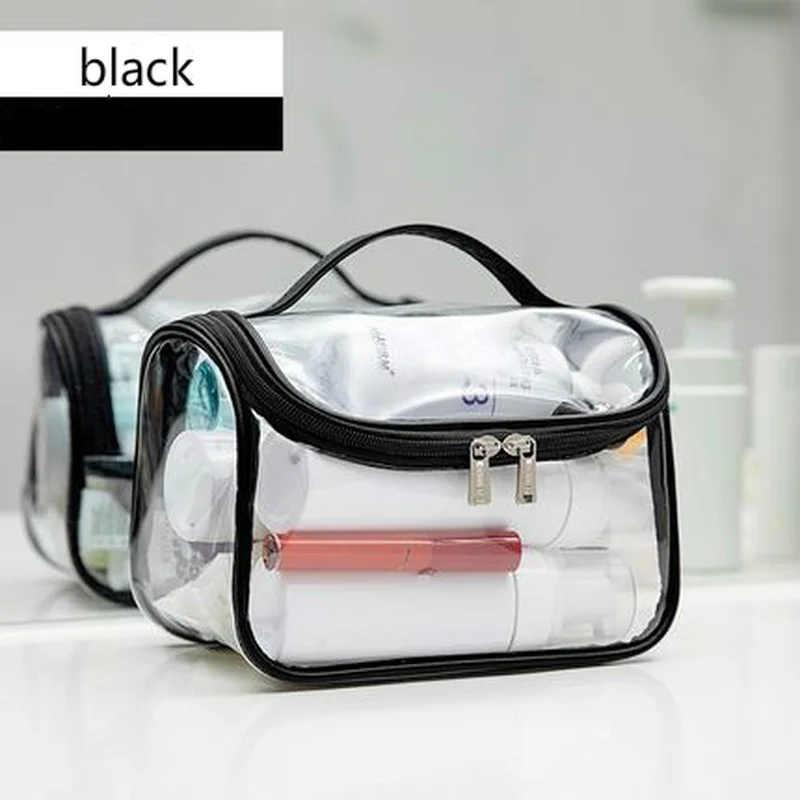 Transparent Bags Large Capacity Cosmetic Toiletries Organizer Storage Water-proof Simple Zipper Travel Portable Ulzzang Trendy