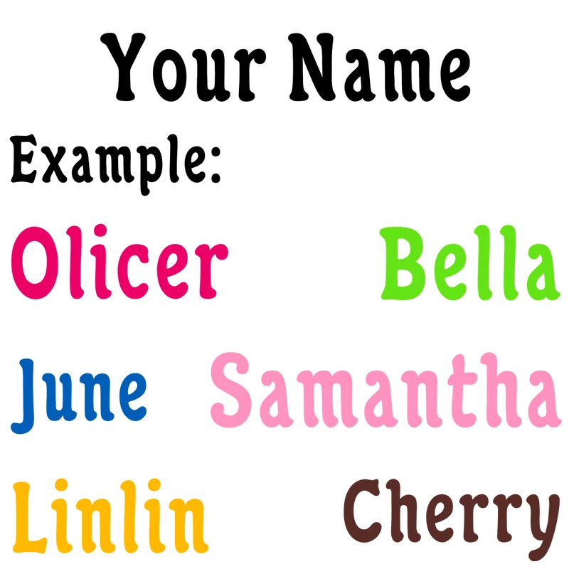 

Personalised Text Lettering Name Vinyl Sticker Car Racing Number Decal Shop Sign Boys Girls Children Door/Window Home Decor