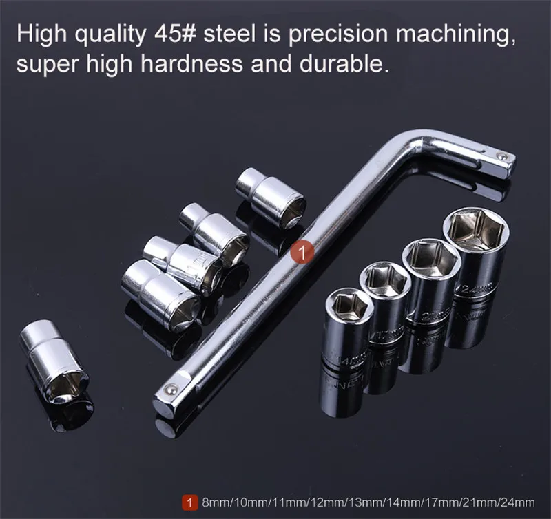 Strumenti Hardware chiave a bussola da 10 pezzi riparazione automatica chiave a bussola riparazione chiave a bussola in acciaio al vanadio