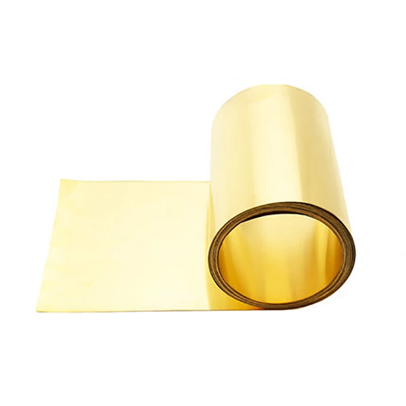 H62 Brass Shim Sheet Foil Thickness 0.1 - 1mm Metal Thin Sheet Foil Plate Width 200mm Length 500/1000mm