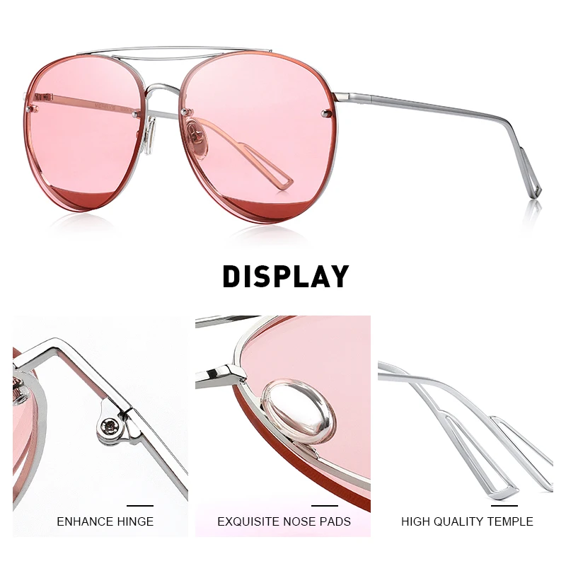 MERRYS DESIGN Women Fashion Oval Sunglasses Rimless Frames Ladies Luxury Brand Trending Sun glasses UV400 Protection S8096N