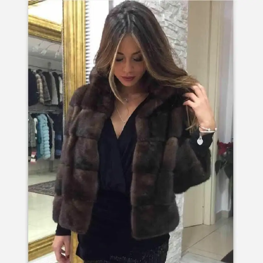 Genuine Mink Fur Coat for Women, 100% Natural, Luxury, Real Mink Fur, Ladies Jackets, Oversize, Winter, New Arrival, 2021