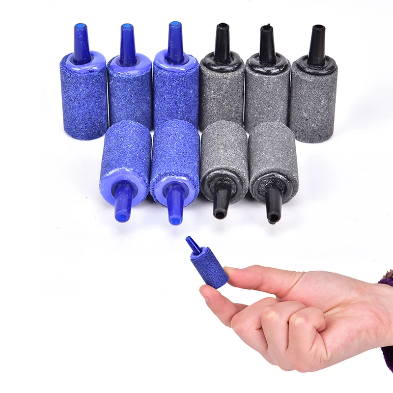 2/5/10pcs Aquarium Cylinder Shape Air Stone Mineral Bubbles Release Fish Tank Punp Airstone Aeration Aerator Accessories