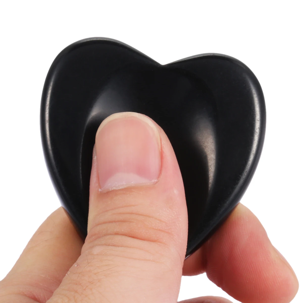 

TUMBEELLUWA Love Heart Shape Worry Stone Pocket Thumb Massage Stone Healing Reiki Spiritual Therapy Finger Body Massage