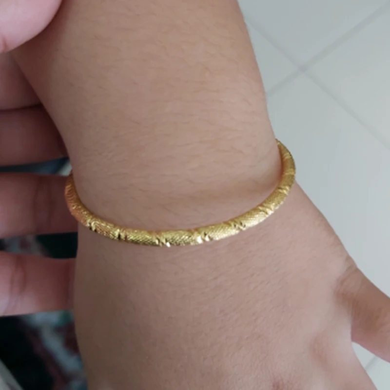 Small Gold Color Bracelet&Bangles for Baby/Girls/Boy Charm Beads Bracelet Small Bell/Heart Jewelry Child Party Gifts b59