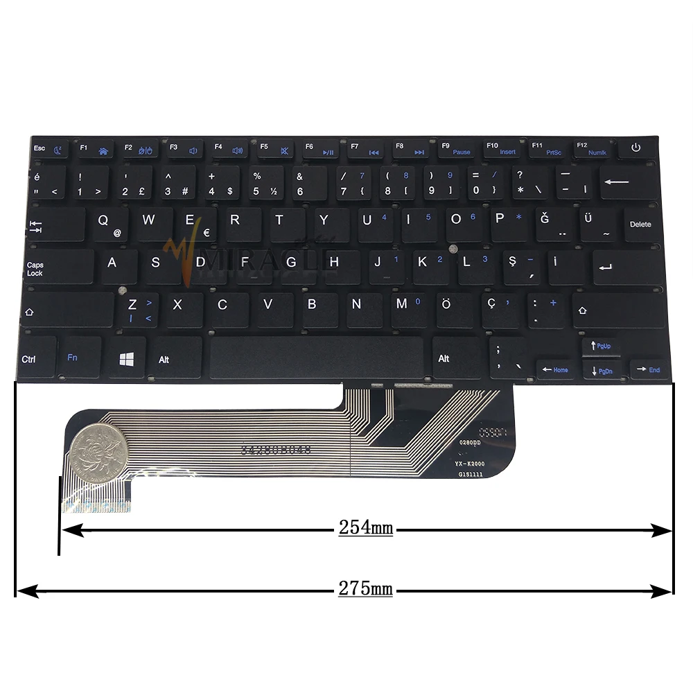 Spanish Turkey keyboard for Prestigio Smartbook 141C2 141A 141A01 141A02 141A03 SP LA keyboard 0280DD YX-K2000 G151111 34280B048