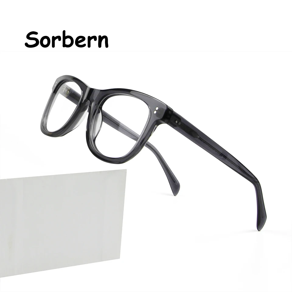 

Square Acetate Frame Glasses Men Women Geek Oculos Masculino Ovesized Lunette De Vue Homme Prescription Gafas Spectacles Eyewear