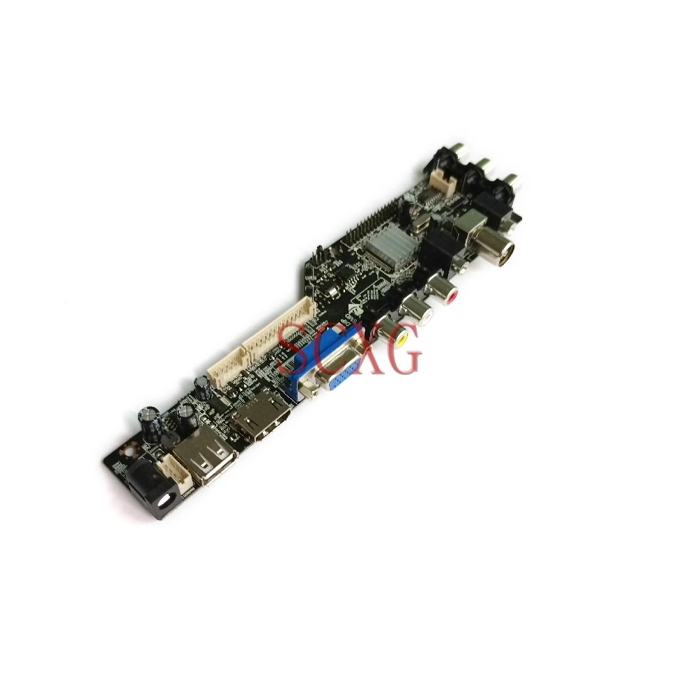 HDMI-compatible VGA AV USB Drive Board DVB Digital KIT 1CCFL Fit TD141TGCD1/TD141TGCD2/BT141XG01/QD141X1LH12 1024*768 LVDS-30Pin