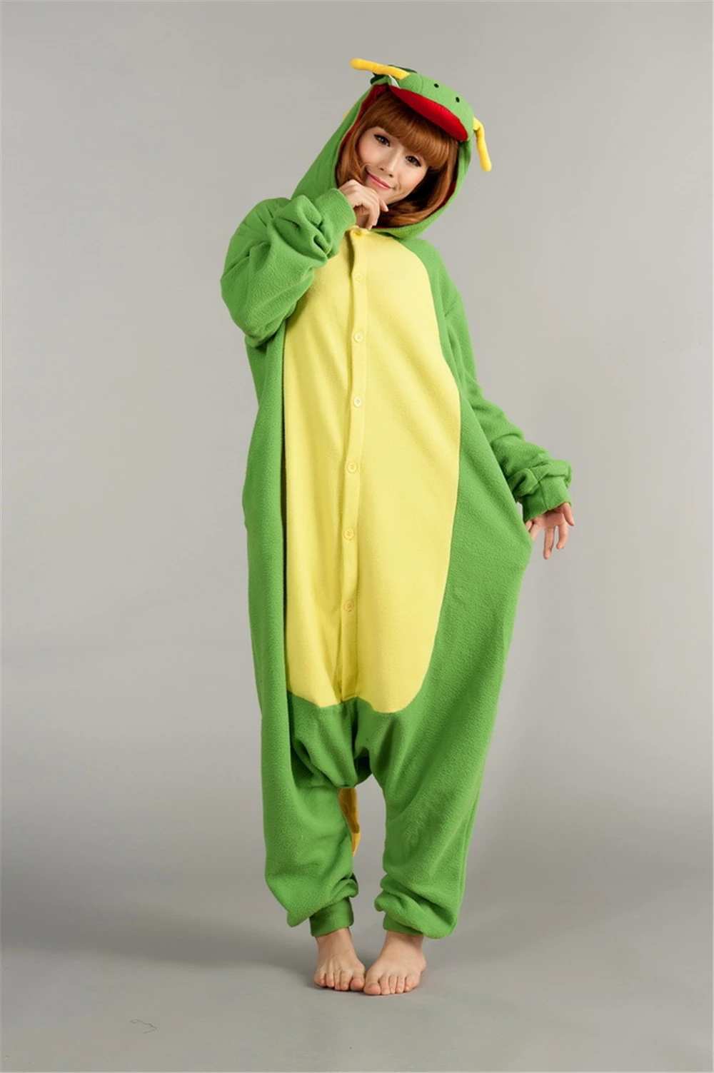 Vestido Green Dragon onesies Animal Cosplay pajamas Sleepwear For Women pyjamas Costumes one Piece Sleepsuit  romper Unisex