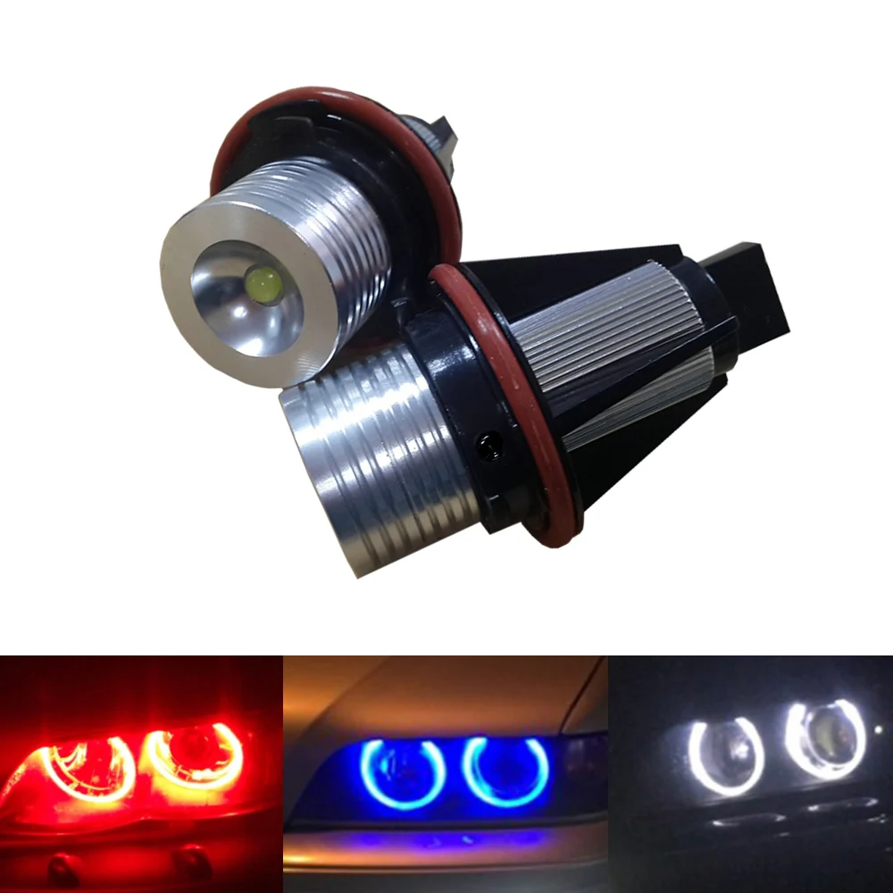 

2Pcs 12W LED Angel Eyes Marker Lights Bulbs For CAR BMW E39 E53 E60 E61 E63 E64 E65 E66 E87 525i 530i xi 545i M5 Error Free 2X6W