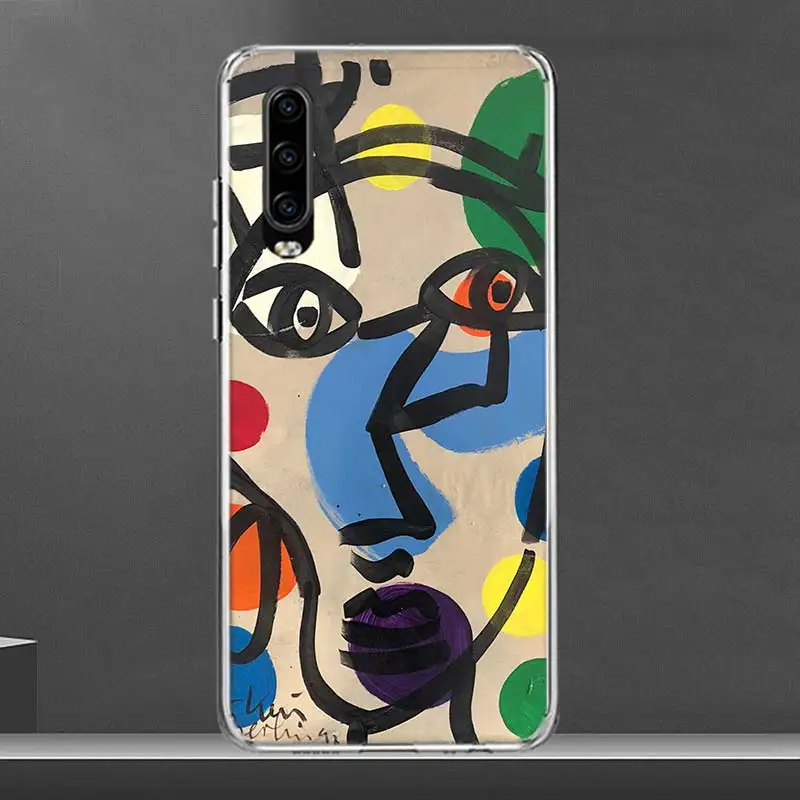 Picasso abstract Art painting Phone Case for Huawei P30 P20 P40 P50 P10 Mate 40 30 10 20 Lite Pro Silicone Soft Shell Coque