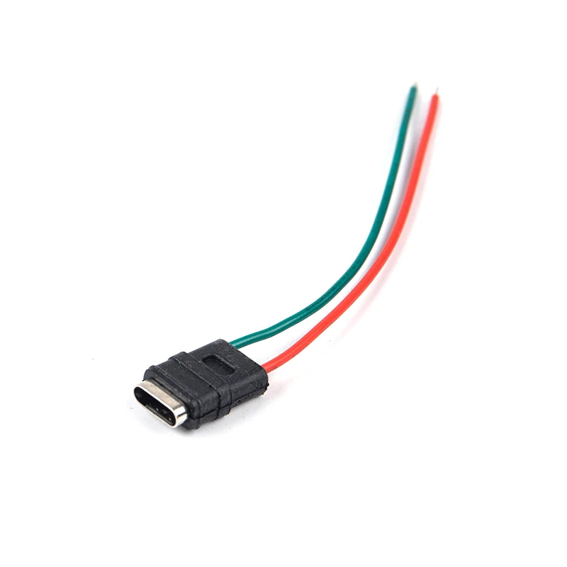 USB Type C Waterproof Connector Welding Wire Female Socket High Current Fast Charging Type-c Female Port Charging Interface Jack